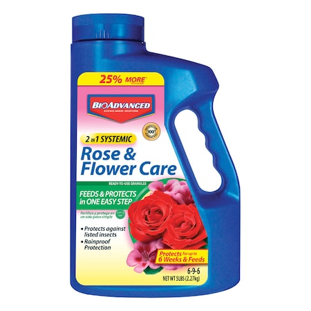 Bayer BioAdvanced 2-In-1 Systemic Granules Rose and Flower Plant Food 5 lb 708110A